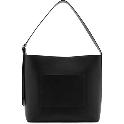 Mango Leather Shopper Tote In Black