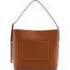 Mango Sac Shopper Cuir In Brown