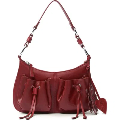 Mango Leather Shoulder Bag