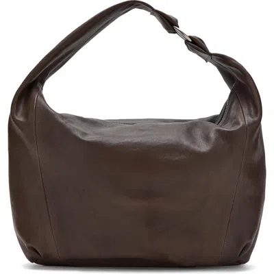 Mango Leather Shoulder Bag In Brown
