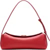 Mango Leather Shoulder Bag In Red