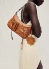 Mango Leather Shoulder Bag With Gathered Pockets Leather In Leather