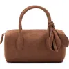 Mango Leather Top Handle Bag In Brown