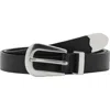 Mango Leather Western Belt In Black