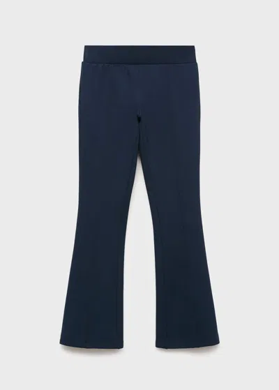 Mango Kids' Flared Leggings Navy In Blue