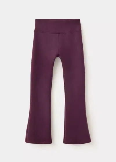 Mango Kids' Legging Flare In Burgundy