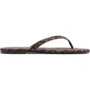 Mango Leopard Print Flip Flop