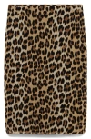 Mango Leopard Print Mesh Midi Skirt In Brown