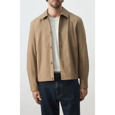 Mango Light Cotton Shirt Jacket In Brown