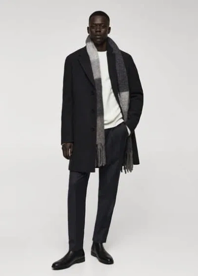 Mango Manteau In Charcoal