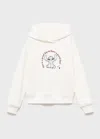 Mango Lilo And Stitch Sweatshirt Off White In Neutral