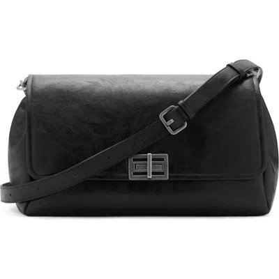 Mango Lima Shoulder Bag In Black
