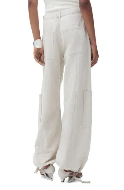 Mango Linen & Cotton Cargo Pants