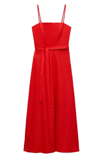 Mango Linen Blend Dress