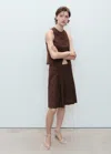 Mango Linen-blend Suit Bermuda Shorts Chocolate In Chocolate