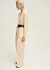 Mango Straight-fit Linen-blend Suit Trousers Vanilla In Vanilla