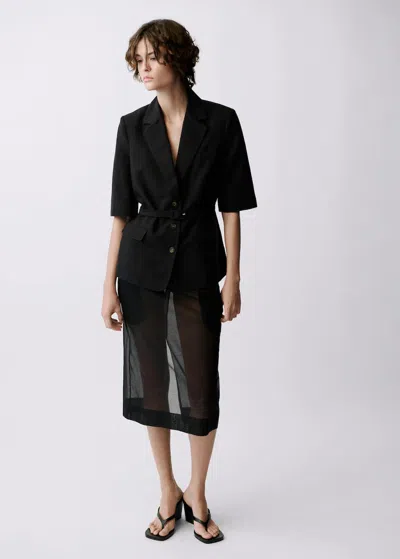 Mango Veste Noir - Femme - Xxs -