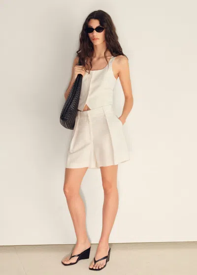 Mango Linen-blend Suit Vest
