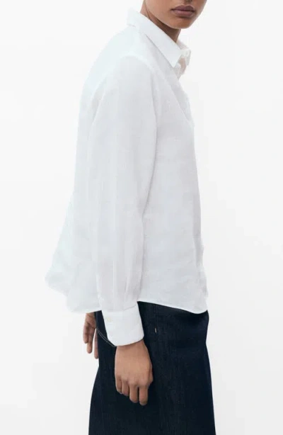 Mango Linen Button-up Shirt