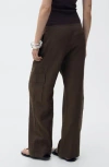 Mango Linen Cargo Pants In Brown