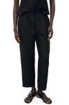 Mango Linen Drawstring Pants