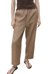 Mango Linen Drawstring Pants