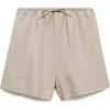 Mango Linen Drawstring Shorts