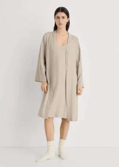 Mango Linen Home Robe Sand