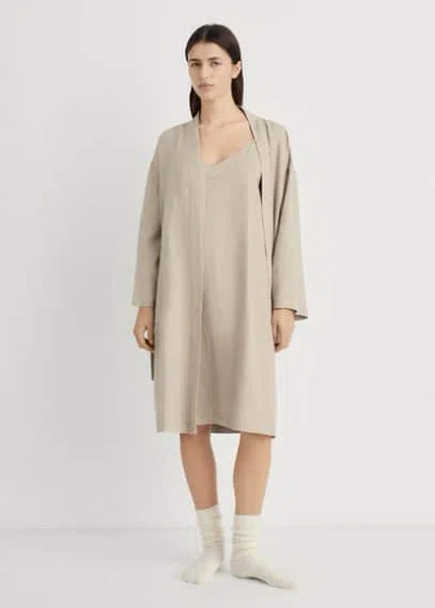 Mango Linen Nightgown Sand
