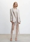 Mango Veste In Beige