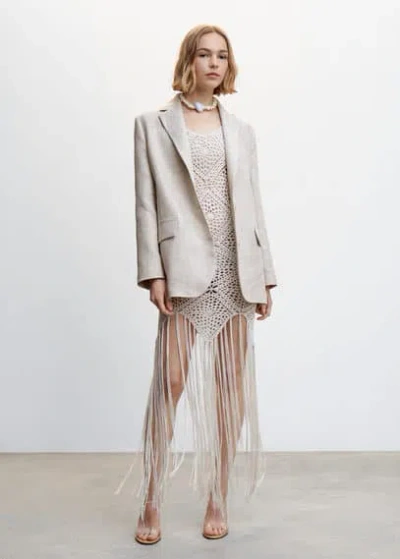 Mango Veste In Beige