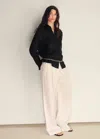 Mango Linen Oversized Shirt In Black