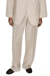 Mango Linen Suit Pants In Neutral