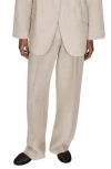 Mango Linen Suit Pants In Neutral