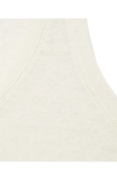 Mango Linen Sweater Tank In Gold