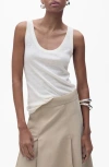 Mango Linen Tank In Animal Print