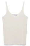 Mango Linen Tank In Off White