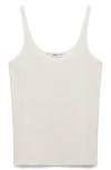 Mango Linen Tank In White
