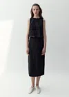 Mango Linen Top With Bows In Black