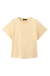 Mango Linen T-shirt In Neutral