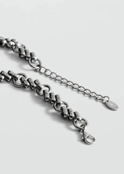 Mango Link Mixed Necklace Silver