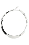 Mango Linked Plate Necklace In Metallic