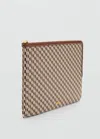 Mango Logo Laptop Case Leather In Leather