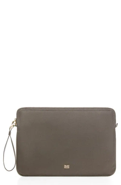 Mango Logo Wristlet Laptop Case In Dark Grey