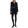 Mango Loida Belted Long Sleeve Minidress In Black