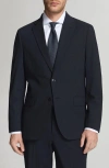 Mango London Regular Fit Navy Blazer In Blue