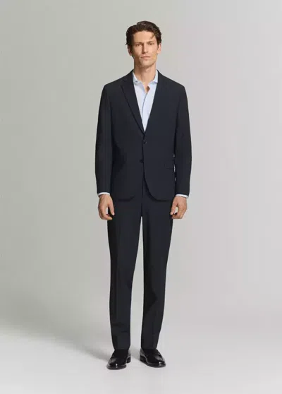 Mango London Regular-fit Pants In Blue