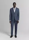 Mango London Regular-fit Pants In Indigo Blue