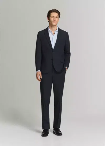 Mango London Regular-fit Suit Blazer In Navy