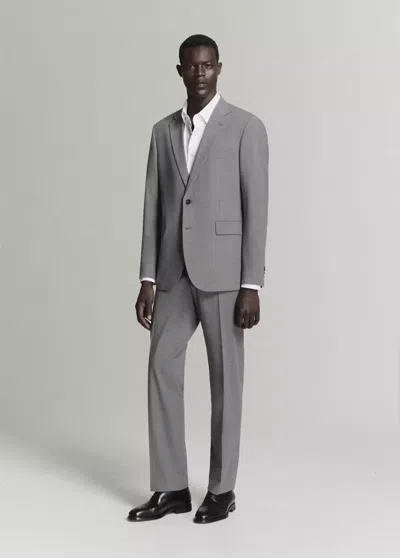 Mango London Regular-fit Suit Blazer In Grey